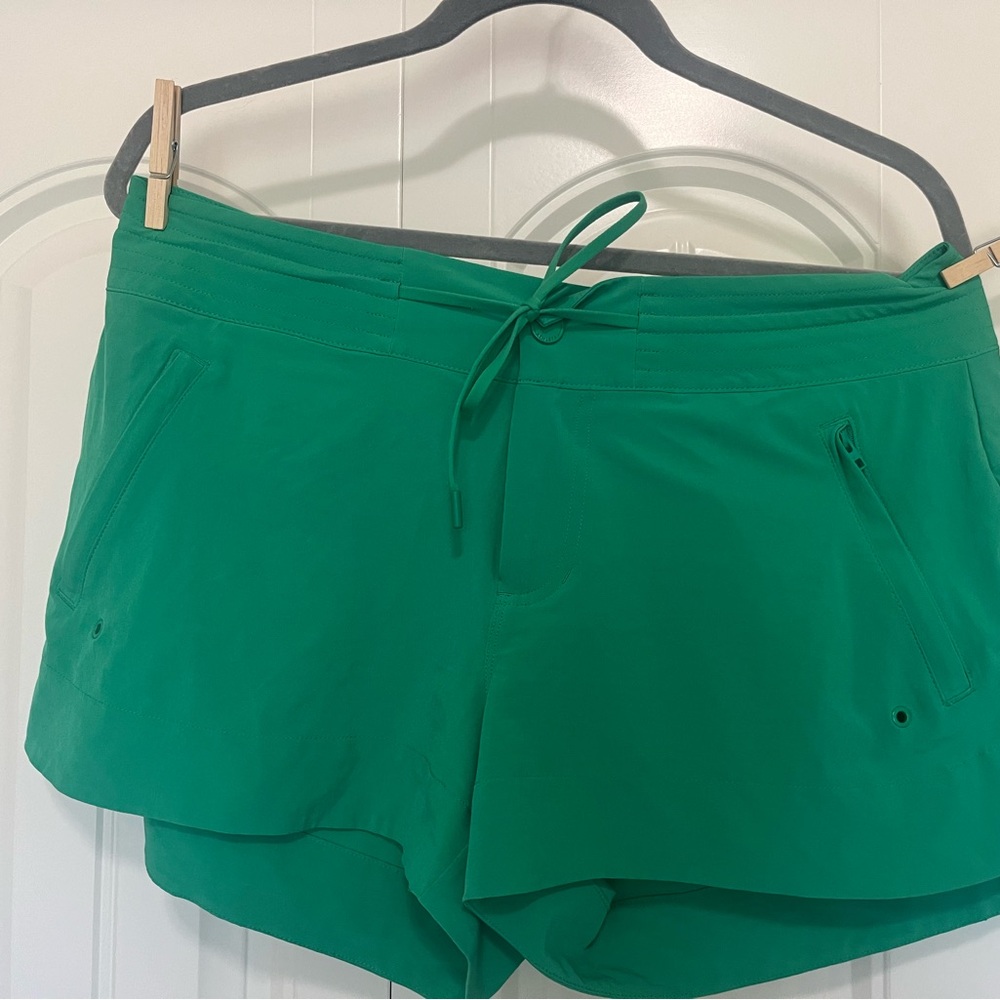 Athleta Swim Shorts Green - Size 10